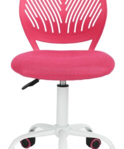 FurnitureR Silla de Oficina Colorida para el hogar, Silla ergonómica giratoria con Altura Ajustable para Ordenador, Silla de dirección con Ruedas para Oficina de Estudio, Rosa