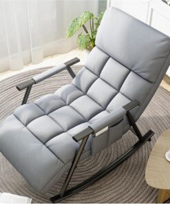 Sillon Relax 5 Velocidad Ajustable,mecedora Con Respaldo Ajustable ,sillones Para El Salón Moderno Sillón Reclinable Butaca Salon De Relax ,butacas De Salon,Tumbonas Jardin Exterior ( Color : Gray )
