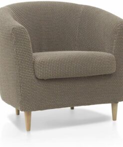 SOFASKINS® Funda para Sillon, Funda Sofa súper elástica, Funda para sofá con diseño Exclusivo, Transpirable y Duradera, Funda para sofá fácil de Colocar. Medidas 60-90 cm. Color Lino