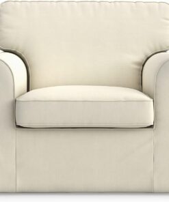 MASTERS OF COVERS Funda de sillón Ektorp, Algodón Crema | Compatible con sillón Ektorp 104 x 88 x 88 cm. Solo funda, sillón no incluido. Algodón.