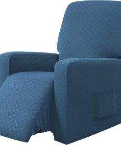 EBETA Funda de Sillón Relax Elástica Completo Protector para Sillón Reclinable, Funda para sillón reclinable (Azul Vaquero)