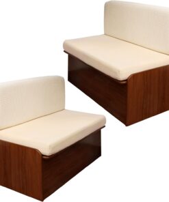 CRFATOP Juego de 2 fundas de cojín de comedor para caravana, funda de cojín jacquard elástica para sofá de 2 asientos, protector de muebles para caravana, caravana, coche, banco, 2 fundas de respaldo