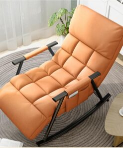 Sillon Relax 5 Velocidad Ajustable,mecedora Con Respaldo Ajustable ,sillones Para El Salón Moderno Sillón Reclinable Butaca Salon De Relax ,butacas De Salon,Tumbonas Jardin Exterior ( Color : Orange )