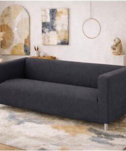 La Funda de Repuesto para Sofá Biplaza Klippan - Compatible con IKEA Klippan Loveseat Slipcover - Reemplazo de Poliéster Gris Oscuro