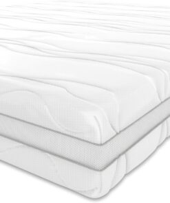 Amazon Basics Colchón de Espuma viscoelástica con 7 Zonas diferenciadas, Firmeza Media (H3), 90 x 190 x 20 cm, Blanco
