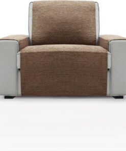 FAVERTI® Cubre Sillón 1 Plaza o sillón Relax de 55 cm | Modelo PEGO | Ante | Chenilla Tacto Extra Suave, Protector sillón de Calidad Hecho en España con Material Reciclado