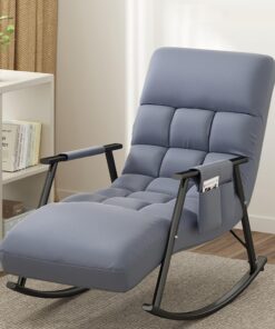 Mecedora Con Respaldo Ajustable ,sillones Para El Salón Plegable 5 Velocidad Ajustable,sillon Relax,butacas De Salon,Moderno Sillón Reclinable Butaca Salon De Relax,Tumbonas Jardin Exterior ( Color :