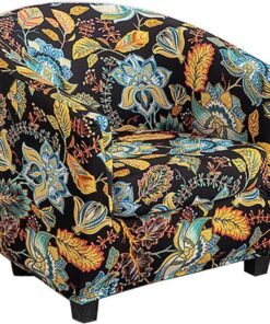 Funda de Sillón Chesterfield Tullsta Elástica Funda de Sofa 1 Plaza Tub Chair Funda para Silla Club Cien Flores