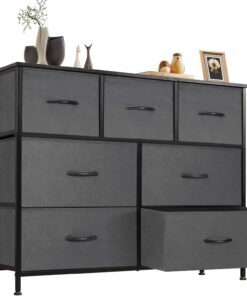 Sweetcrispy 7bc-sal-1st Cajonera para Dormitorio, Gris, 100T x 30B x 70H cm (7 Schubladen)