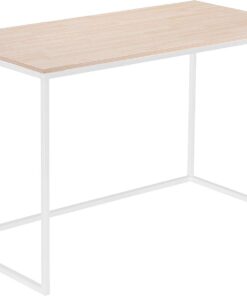 Adec - MIA, Mesa de Estudio, Escritorio o Despacho, Mesa de Oficina, Acabado en Roble Salvaje y Blanco, Medidas: 120 cm (Largo) x 60 cm (Ancho) x 75 cm (Alto)