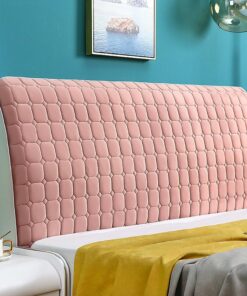 Funda para Cabecero Elástica Terciopelo Funda para Cabecera de Cama, Funda de Cabecera Acolchada Gruesa, Cubierta de Cabecera Antipolvo para Cabecero de Dormitorio