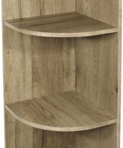 Iris Ohyama Estantería Esquinera de 3 Niveles, Marrón Ceniza, Exposición, Modular, Almacenamiento, para Sala de Estar, Habitación, Oficina, Espacio Ahorrado, Librería, Montaje Fácil, CX-3C