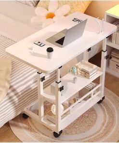 Mesa rodante para Oficina Mesita de Noche móvil for Dormitorio, Mesa Ordenador con elevación for el hogar, Escritorio pequeño Simple for, sofá, Estudio