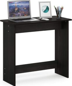 Furinno Simplistic Mesa De Estudio, Nogal, Espresso, 39.37 x 39.37 x 75.57 cm