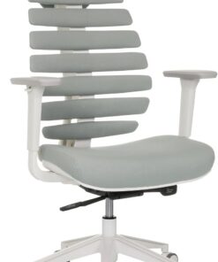 hjh OFFICE Silla de Oficina Profesional Silla giratoria Ergo Line W con Respaldo ergonómico Incl. Soporte Lumbar, Gris Claro