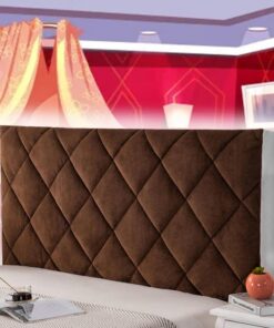 Funda de cabecera de Cama Doble, Funda Protectora, cojín a Prueba de Polvo, Suave, Lavable for decoración de Dormitorio,(Brown,190cm)