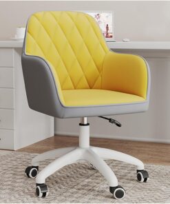 Silla de escritorio moderna de terciopelo con ruedas giratorias y altura ajustable, elegante sillón decorativo para casa, oficina, estudio o tocador, cómodo asiento tapizado para mujer, opción de