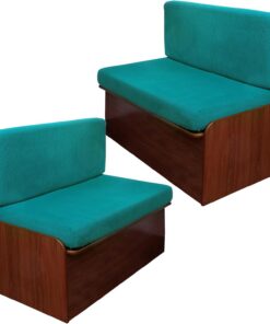 CRFATOP Juego de 2 fundas de cojín de comedor para caravana, funda de cojín de jacquard elástica para sofá de 2 asientos, protector de muebles para caravana, caravana, coche, banco, 2 fundas de