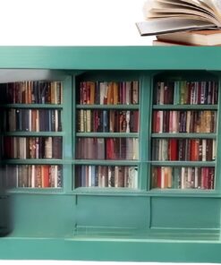 Mini Estante de Libros 200 minilibros de madera, estante literario | Estantería sensorial juguete antiestrés Literario Calmante Antiestrés para Escritorio, Mesita de Noche, Sal