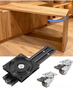 Mesa de Comedor Extensible giratoria Tipo Isla con riel Deslizante y extensión retráctil para Barra, Ideal para dormitorios o rincones de Estudio (120 cm/3,9 pies de Largo).