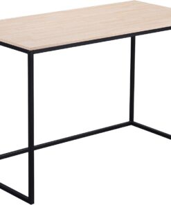 Adec - MIA, Mesa de Estudio, Escritorio o Despacho, Mesa de Oficina, Acabado en Roble Salvaje y Negro, Medidas: 120 cm (Largo) x 60 cm (Ancho) x 75 cm (Alto)