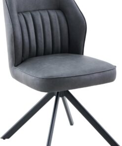 Hela Tische, Prizzi - Silla de Comedor giratoria 360°, Piel sintética, Respaldo ergonómico, Estructura metálica Ovalada, soporta 120 kg
