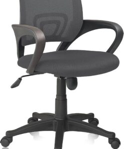 Phase, Silla Giratoria de Oficina, Escritorio o Despacho, Acabado en Antracita, Medidas: 60 cm (Ancho) x 60 cm (Largo) x 90-102 cm (Alto)