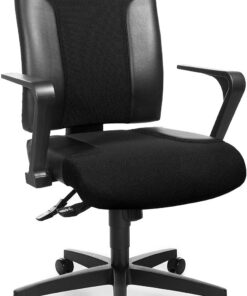 TOPSTAR Two 20 TF20RS100 - Silla de Oficina con reposabrazos fijos R2 Opa (tapizado en Tela), Color Negro