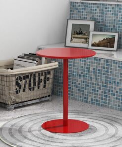 Mesa de Bar Redonda contemporánea Mesa Alta de Pub bistró 40 × 40 × 72 cm Mostrador Desayuno Comedor Mesas Altas para Espacios pequeños Cocina Sala de Estar, Tapa de Metal y Base de Hierro