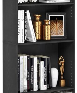 Furinno Estantería, Madera, Negro, 5-Tier