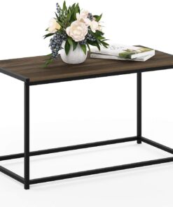 Furinno Mesas de café, Metal, Columbia Nogal, 40 x 76.2 x 44.45 cm