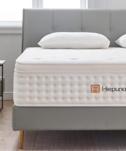 HPLS Colchón híbrido, tamaño king size, 26 cm, con muelles ensacados, 150 x 200 x 26 cm, cama king size con espuma transpirable y tejido suave, colchón ergonómico que reduce la presión