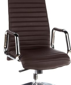 hjh OFFICE 600904 Silla de Oficina giratoria ASPERA 20 Cuero marrón, Sillón Alta Gama, Silla de Respaldo Alto
