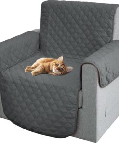 Comart Majestic - Funda para sillón con reposabrazos, Reversible, antiarañazos y Lavable a máquina, Antideslizante, Color Gris