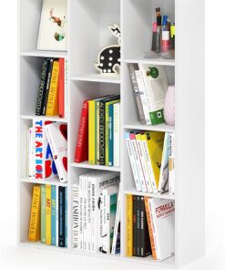 Furinno Luder Estantería Abierta Librería de 11 Cubos, Blanco