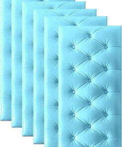 Paquete de 6 cojines de pared 3D, paneles tapizados adhesivos para dormitorio, sala de estar, sala de juegos, protección de pared y decoración anticolisión