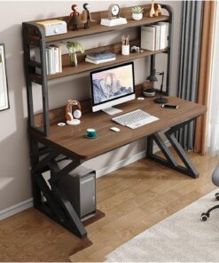 Mesa ordenador Mesa de Pc, escritorio for el hogar, Hutch, mesa todo en uno, tablero combinado con orificios, mesa de juegos for estudio, escritorio de oficina for dormitorio Escritorio gaming(Bruin,1