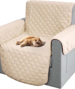 Comart - Funda Sillón Majestic - Acolchada Reversible - 1 Plaza - Crema