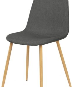 La Silla Española Toledo Silla de Comedor Estilo nordico, Microfibra, Gris, 87.5 X 45 X 53 Cm