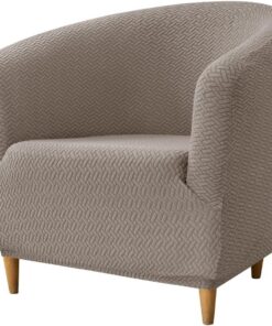 Funda de Sillón Elásticas Chesterfield 1 Pieza, Caqui Funda De Sofá para Silla De Club | Fundas Protector para Sillón para Dormitorio Contador Universal Extraíbles