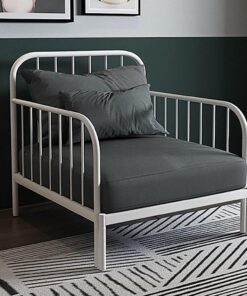 Sofá cama convertible 2 en 1, sofá modular con almohada, fácil de montar, para sala de estar y espacios pequeños