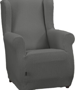 Estoralis Sumatra | Funda de Sillon Bielástica | Tejido Súper Elástico C/ 10 Gris Perla | para Sillon Orejero de 70 a 110 cm. | Protector de Calidad | Súper Ajustable