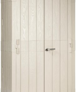 Toomax High Stora Way - Baúl de Exterior para Herramientas, de Polipropileno Reciclado con Efecto Madera, 1670L, Art. 091, Gris Topo/Antracita