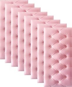 Paquete de 8 cojines de pared 3D, paneles tapizados adhesivos para dormitorio, sala de estar, sala de juegos, decoración de protección de pared anticolisión