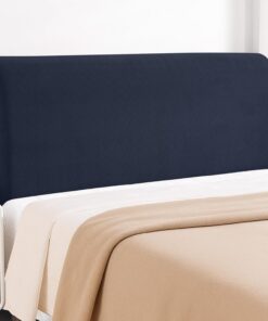 YSTELLAA Fundas Cabeceros, 150CM, Funda Cabecero Elástico, Universales Fundas para Cabeceros De Cama Antipolvo, Funda Protectora De Cabecera Modernas Lavable, Suave Y Resistente, Azul Oscuro