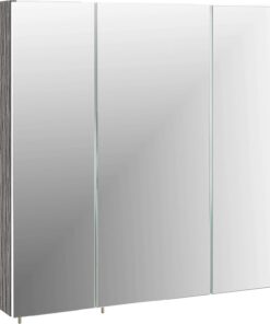 Schildmeyer Trient Mueble con Espejo, decoración de Madera de Color Gris Fresno, 71 x 70 x 16 cm