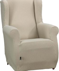 Estoralis Sumatra | Funda de Sillon Bielástica | Tejido Súper Elástico C/ 01 Crudo | para Sillon Orejero de 70 a 110 cm. | Protector de Calidad | Súper Ajustable