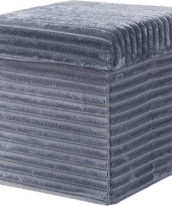 Banco de Almacenamiento de Entrada Taburete de pie Plegable de Franela Almacenamiento de otomanos Taburete de Almacenamiento Reposapiés Asiento/Taburete Taburete de almacenamient