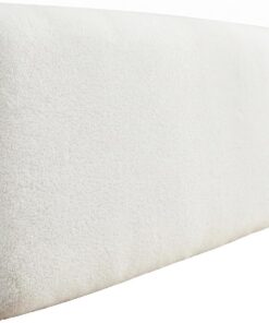 Fundas para cabecera, Funda Sherpa, Blanca, 71x24 Pulgadas | Comodidad de felpa, protección total contra el polvo, se adapta a cabeceras de madera, decoración moderna de dormitorio.