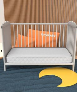 miasuite i sogni italiani Colchón Cuna 60x140 Espuma de Agua de 16 cm de Altura con Dispositivo Médico Ortopédico y Cubierta de Polialgodón Hipoalergénico y Resistente a Los Ácaros del Polvo, Para Cama Individual y Cuna